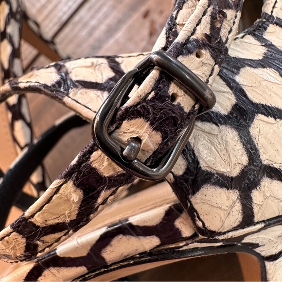 Via Spiga High Heel Sandals | Size 9.5M (EU 39.5) | Snakeskin Print | Excellent - Picture 6 of 11